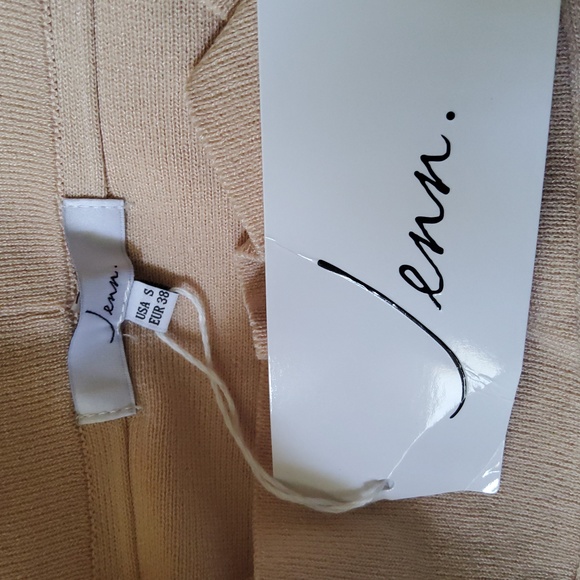 Jenn. Ribbed Off Shoulder Pullover Sweater Top Size S Cream - Picture 12 of 12